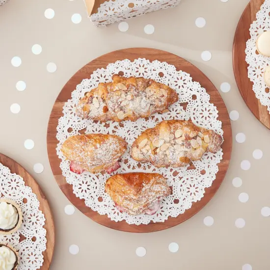 200 White Lace Paper Doilies, 12 Inch Round Medallion Disposable Wedding Placemats, Bulk {2}