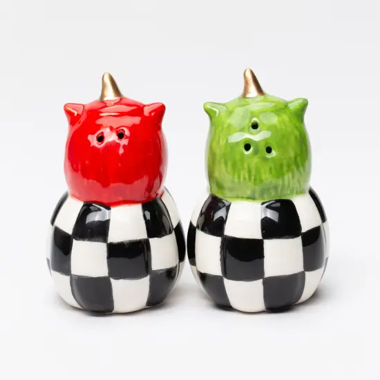 Ceramic Black & White Owl Salt And Pepper Shakers, Home Décor, Gift for Her, Mom, Farmhouse Kitchen Décor, Fall Décor, Thanksgiving Décor {3}