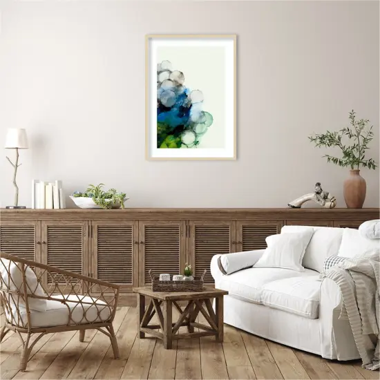 Blue Moss by PI Studio Wood Framed Wall Art Print {5}