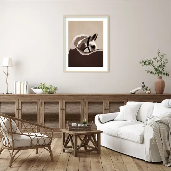 Horse 02 by Emel Tunaboylu Wood Framed Wall Art Print {5}