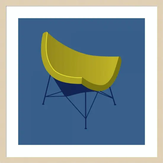 Mid Century Chair I by PI Gallerie Wood Framed Wall Art Print {1}