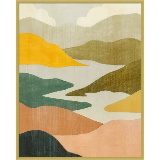 Canyon Oasis I by Grace Popp Wood Framed Wall Art Print {1}