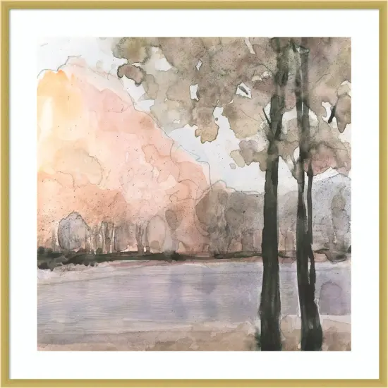 View Behind the Trees II by Samuel Dixon Wood Framed Wall Art Print {1}