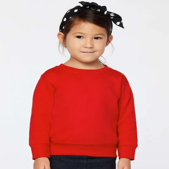 Rabbit Skins&reg; Warm Fleece Crewneck for Toddlers Royal {6}