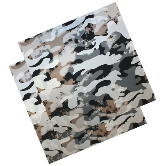 Smokey Camo Printed Spandex Fabric {6}