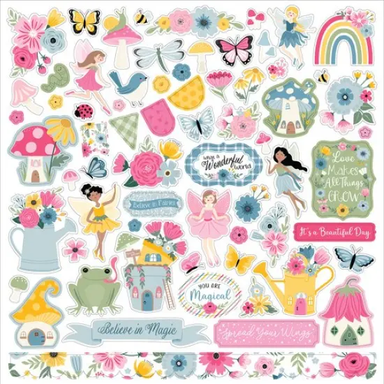 Echo Park Fairy Garden 12 x 12 Cardstock Element Stickers {1}