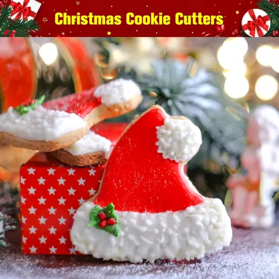 20 Pcs Christmas Cookie Cutters &ndash; Reindeer Snowflake Tree Gingerbread Santa {4}
