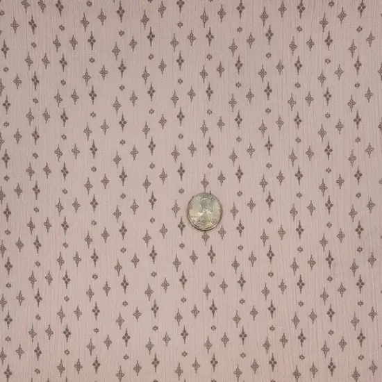 1 Yard Vanilla & Taupe Rayon Crinkle Apparel Fabric Lightweight and Smooth, 50/52" Width Vanilla Taupe {1}