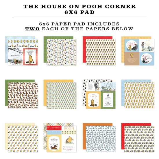 Echo Park Double-Sided Paper Pad 6"X6"-The House At Pooh Corner {2}