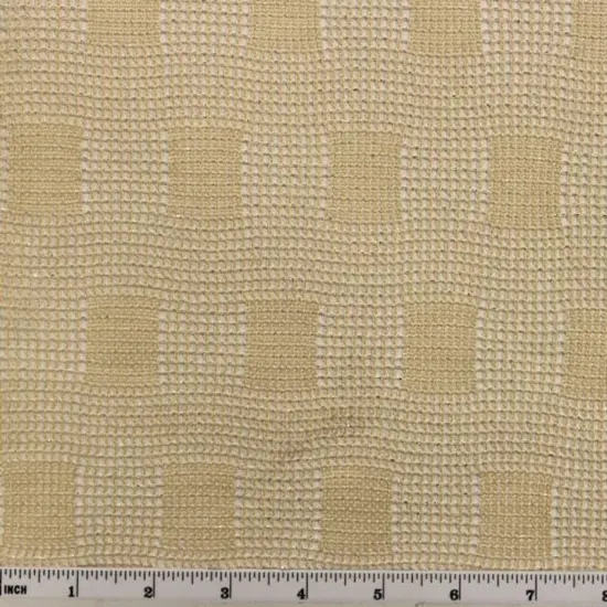 1 Yard French Mesh Lace Cream with Silver Accents 55/56" Wide Polyester Fabric for Gowns & DIY Projects {1}