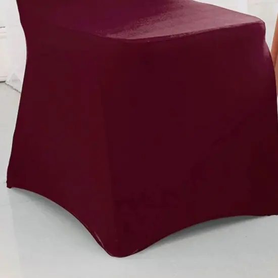 1 Piece Spandex Banquet Chair Cover Burgundy Stretch Wrinkle Resistant Event Decoration {3}