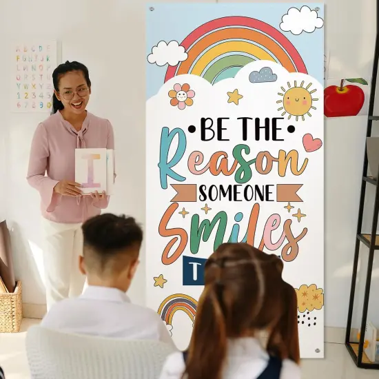 Boho Classroom Door Cover Decoration First of School Door Banner {4}