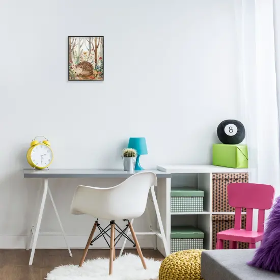 Stupell Industries Soft Woodland Hedgehog Framed Giclee Wall Art Design by LSR Design Studio {2}