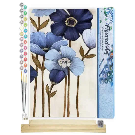 Figured'Art Paint by Numbers Kit for Adults Orchid 16"x20" - Craft Art Painting Rolled Canvas with DIY wooden frame {1}