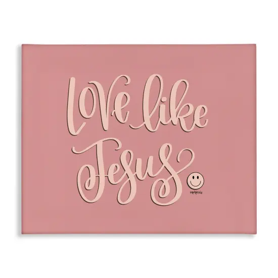 Stupell Industries Pink Love Like Jesus Canvas Wall Art Design by Imperfect Dust {1}