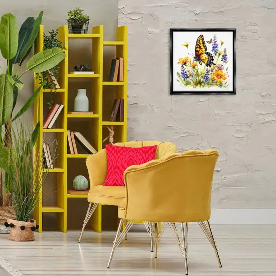 Stupell Industries Butterfly Wings Garden Floater Framed Canvas Wall Art Design by LSR Design Studio {2}