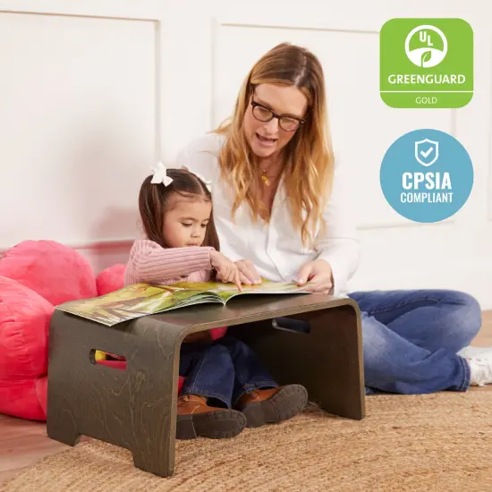 Bentwood Lap Desk with Handles, Activity Table Grey Wash {6}