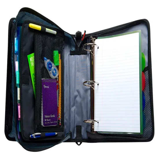 Case&middot;it Mighty Zip Tab O-Ring Binder, 3 Inches, Deep Purple {2}