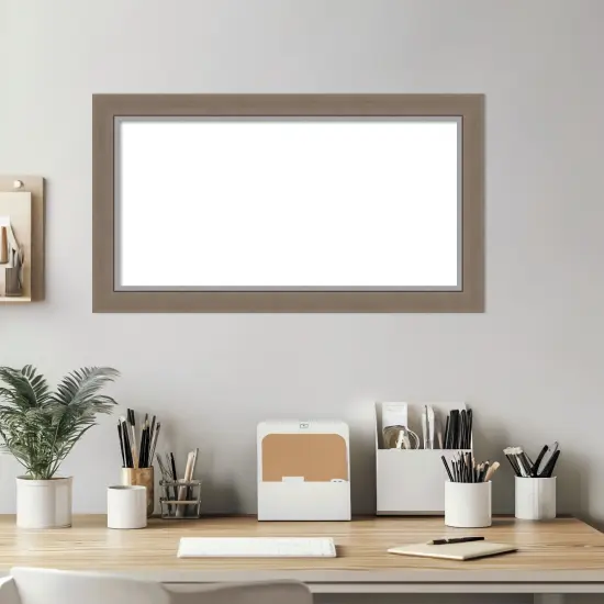 Eva Narrow Framed Dry Erase Magnetic Board Brown {6}