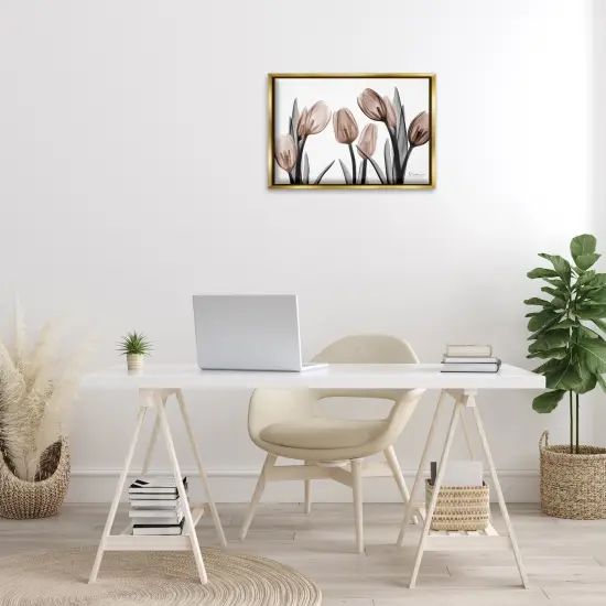 Stupell Industries Mocha & Discovery Tulips Floating Frame By Albert Koetsier {2}