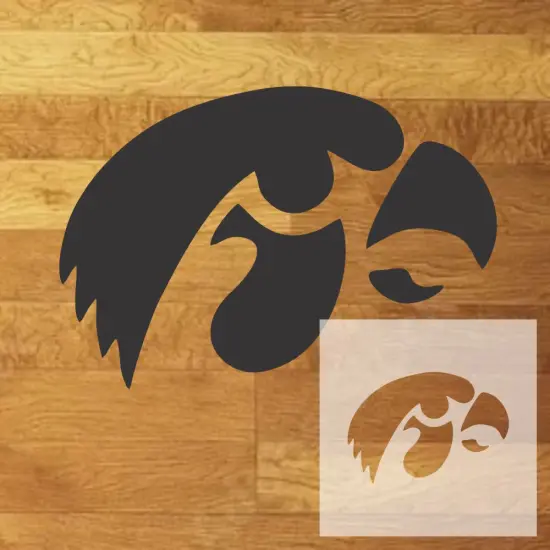 Hawk Mascot Stencil | High School Senior Parking Spot Stencil | Reusable Stencil | Stencil Ease | {1}