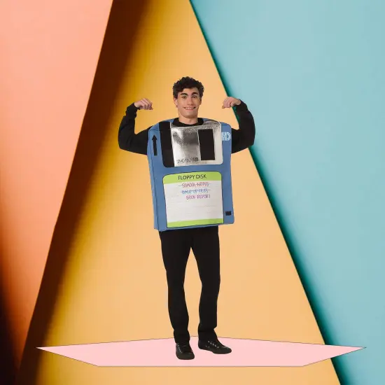 Floppy Disk Adult Costume Retro Tech Tunic Polyester Funny Outfit {4}