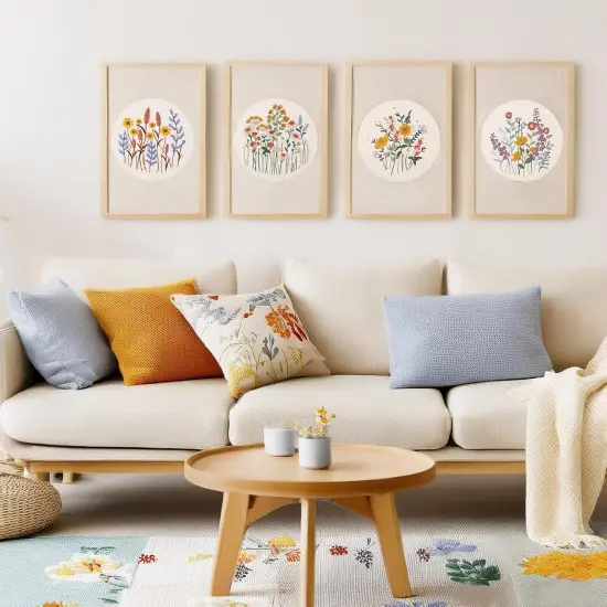 5 Pack Beginner Embroidery Kit for Adults, Easy to Learn Floral Embroidery Patterns {6}