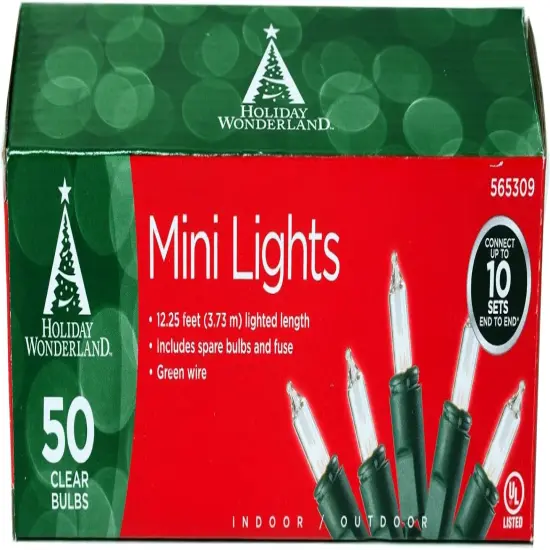 50-Count Clear Christmas Light Set {1}