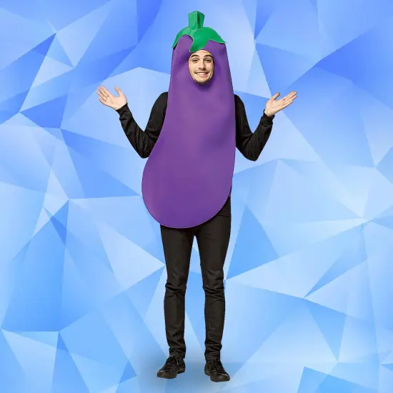 Hilarious Purple Eggplant Adult Costume Tunic Emoji Inspired Fits Most {1}