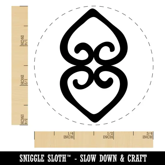 Asase Ye Duru Adinkra African Mother Earth Symbol Self-Inking Rubber Stamp Yellow {1}