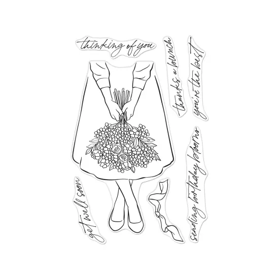 Hero Arts Clear Stamps 4"X6"-Summer Blossoms {2}