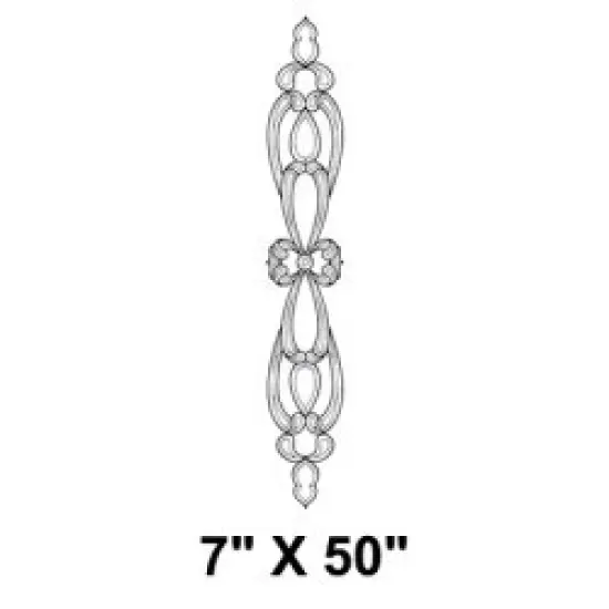 7" x 50" Exquisite Clear Glass Bevel Cluster EC949 {2}