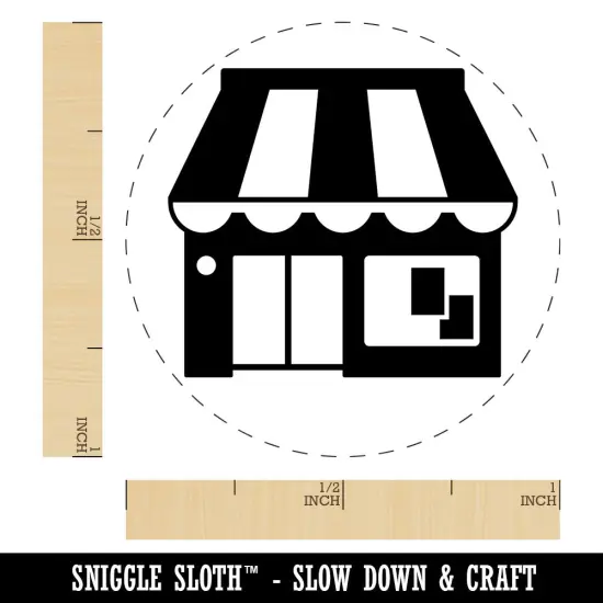 Storefront Marketplace Grocery Store Market Window Shopping Self-Inking Stamp Green {1}