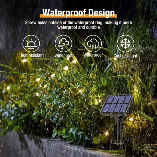 4 Pack Solar String Lights Outdoor - 320LED 132FT Solar Fairy Lights Waterproof 8 Modes {4}