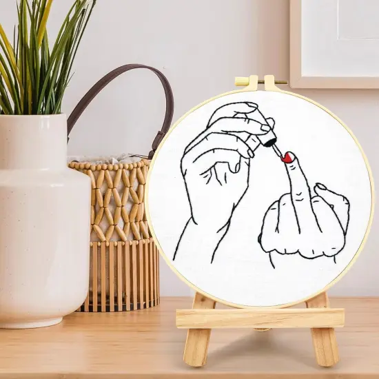 Hand Embroidery Starter Kit for Beginners Adults, Counted Stamped Cross Stitch Kits for Adults Beginners, {4}