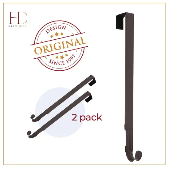 Haute Decor Adapt Adjustable Length Wreath Hanger - 2PACK- Holds up to 20 lbs {6}