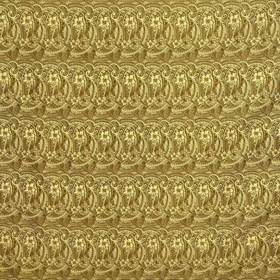 1 Yard Mini Hibiscus Flowers Polynesian Tattoo Fabric, 100% Polyester, 60 Inches Width Tan {5}