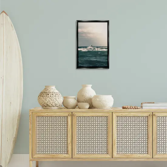 Stupell Industries Ride The Tide Surfer Floater Framed Canvas Wall Art Design by Max Blakesberg Studios {2}