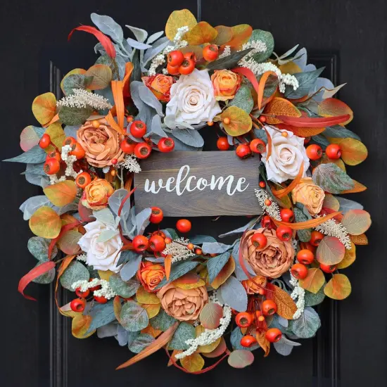 24 Inch Autumn Wreath {1}