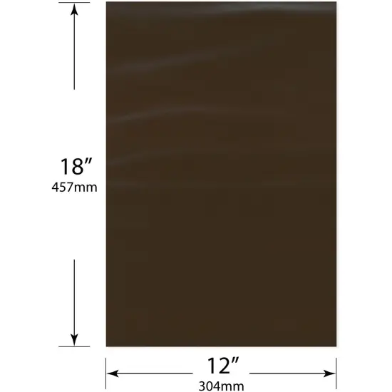 Plymor 12" x 18", 2 Mil Flat Open Amber UV Plastic Poly Bags {3}
