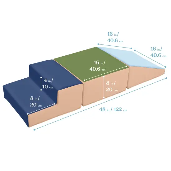 Junior Little Me Climb Crawl and Slide, Beginner Playset, 3-Piece Earthtone {2}