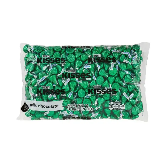 Green Candy Hershey's Kisses Milk Chocolates {1}