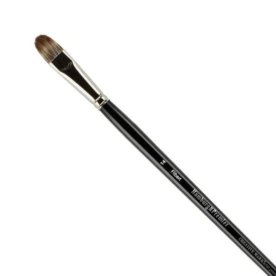 Creative Mark Hamburg Premiere Professional Oil Painting Brushes - Filbert #14 Oil Paint Brush - Handmade in Germany, Natural & Synthetic Hair Blend, Long Triple-Lacquered Birch Handle {1}