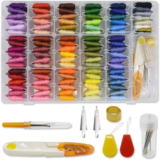 98 Color Embroidery Floss Cross Stitch Cotton {1}