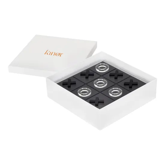 Lucite Black & White Tic Tac Toe Game {4}