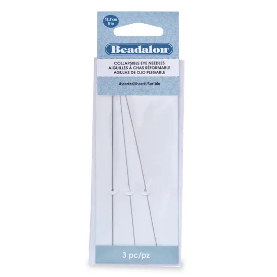 Collapsible Eye Long Beading Needles Assortment (3-Pcs) {1}