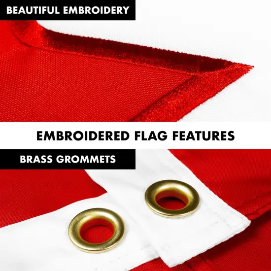 G128 - 6 Feet Tangle Free Spinning Flagpole (Black) Canada Double Sided Brass Grommets Embroidered 3x5 ft (Flag Included) Aluminum Flag Pole {4}