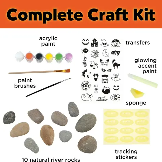 Creativity for Kids Hide and Seek Halloween Rock Painting Kit {3}