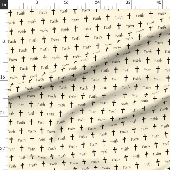 Various Fabrics by the Yard or Fat Quarter Tan Christian Church Custom Printed Fabric by Spoonflower {1}