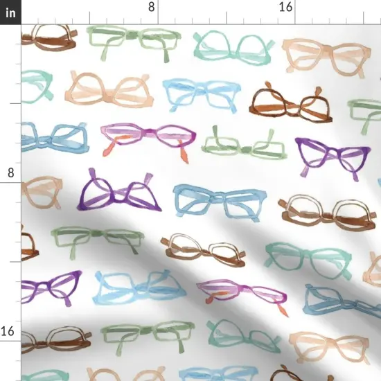 Various Fabrics by the Yard or Fat Quarter Colorful Glasses Optometrist Eye Doctor Ophthalmologist Optician Vision Sight Custom Printed Fabric by Spoonflower {2}